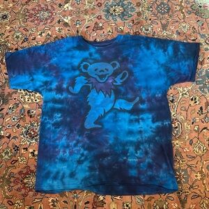 Blue Tie-Dye Men’s Grateful Dead Big Dancing Bear Shirt